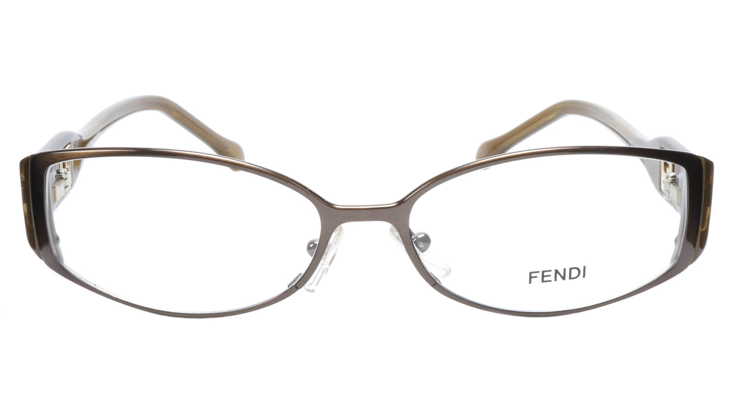 FENDI Eyeglasses Frame F707 (205) Metal Acetate Brown Italy Made 54-15-135, 31 - Frame Bay