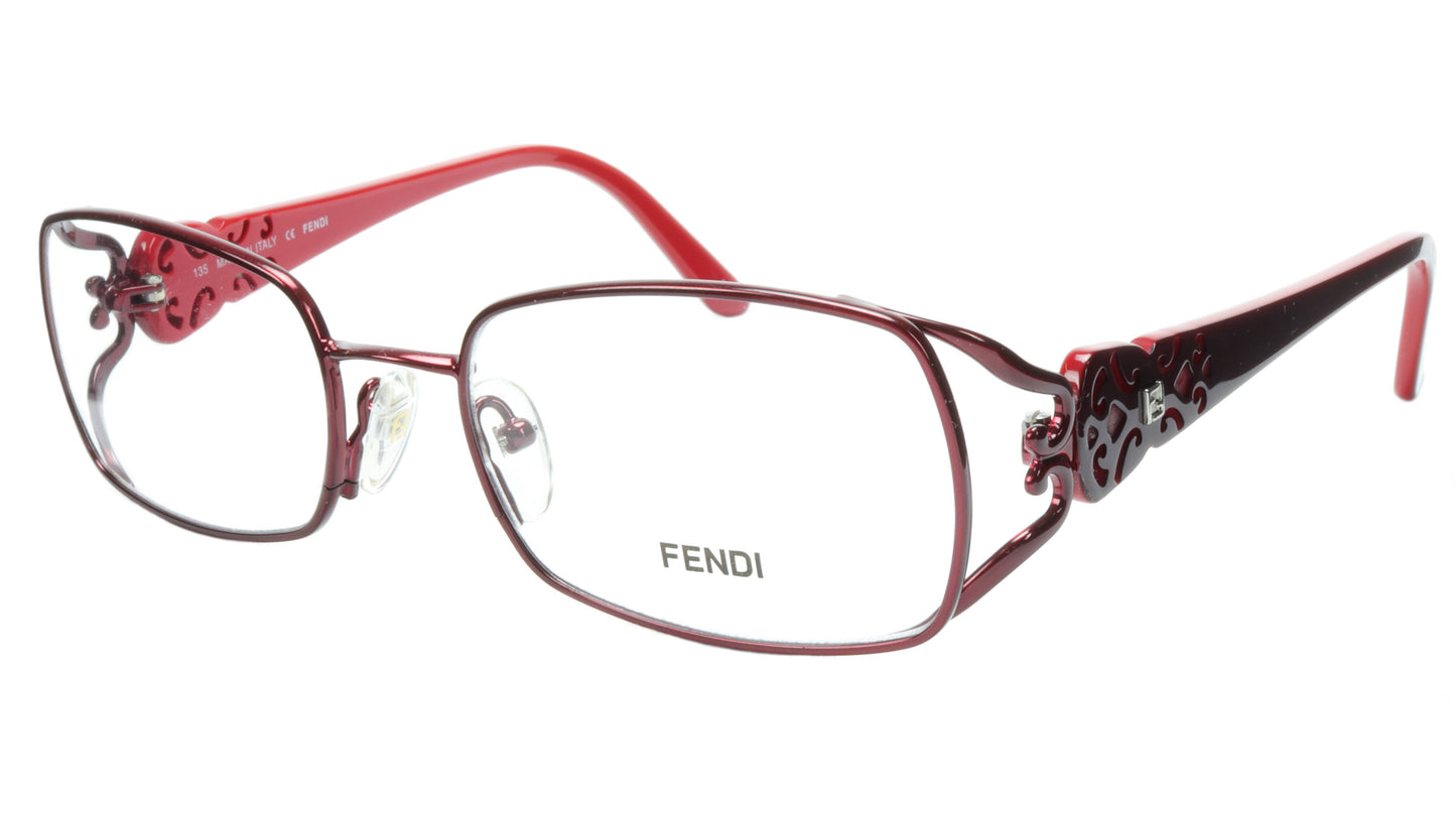 FENDI Eyeglasses Frame F872 (615) Metal Acetate Bordeaux Italy Made 52-17-135 34 - Frame Bay