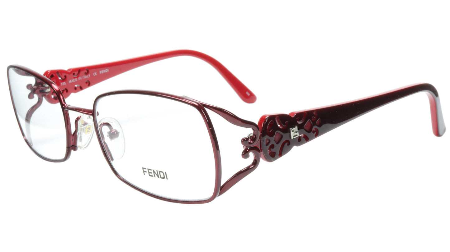 FENDI Eyeglasses Frame F872 (615) Metal Acetate Bordeaux Italy Made 52-17-135 34 - Frame Bay