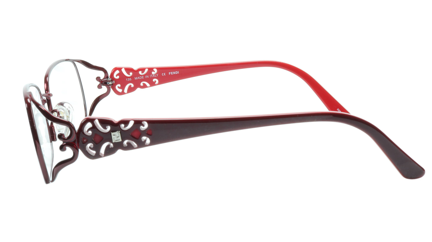 FENDI Eyeglasses Frame F872 (615) Metal Acetate Bordeaux Italy Made 52-17-135 34 - Frame Bay