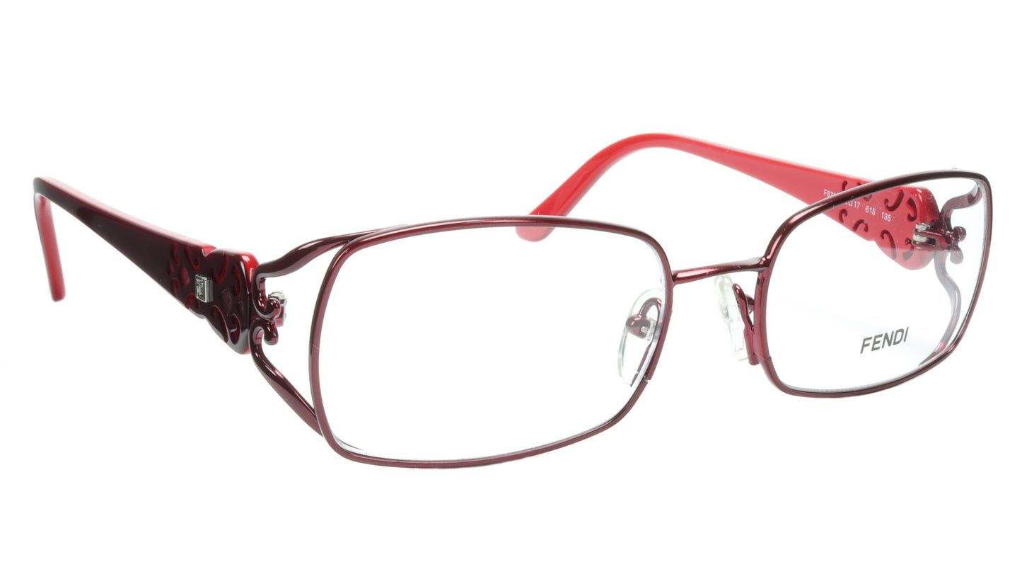 FENDI Eyeglasses Frame F872 (615) Metal Acetate Bordeaux Italy Made 52-17-135 34 - Frame Bay