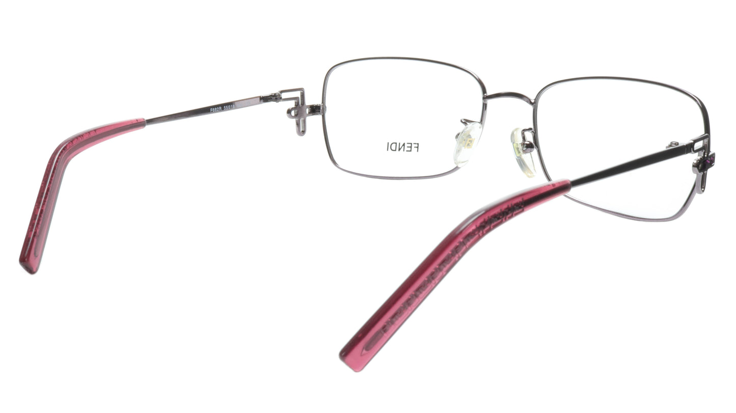 FENDI Eyeglasses Frame F682R (660) Women Metal Purple Italy Made 55-16-120, 35 - Frame Bay