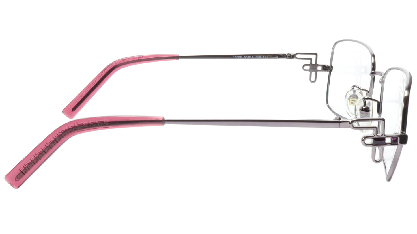 FENDI Eyeglasses Frame F682R (660) Women Metal Purple Italy Made 55-16-120, 35 - Frame Bay