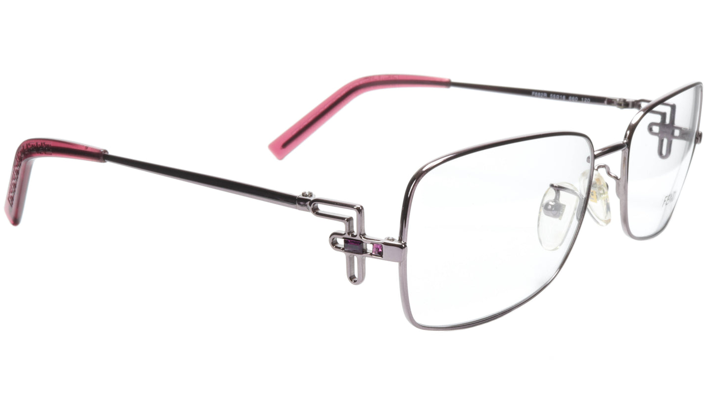 FENDI Eyeglasses Frame F682R (660) Women Metal Purple Italy Made 55-16-120, 35 - Frame Bay