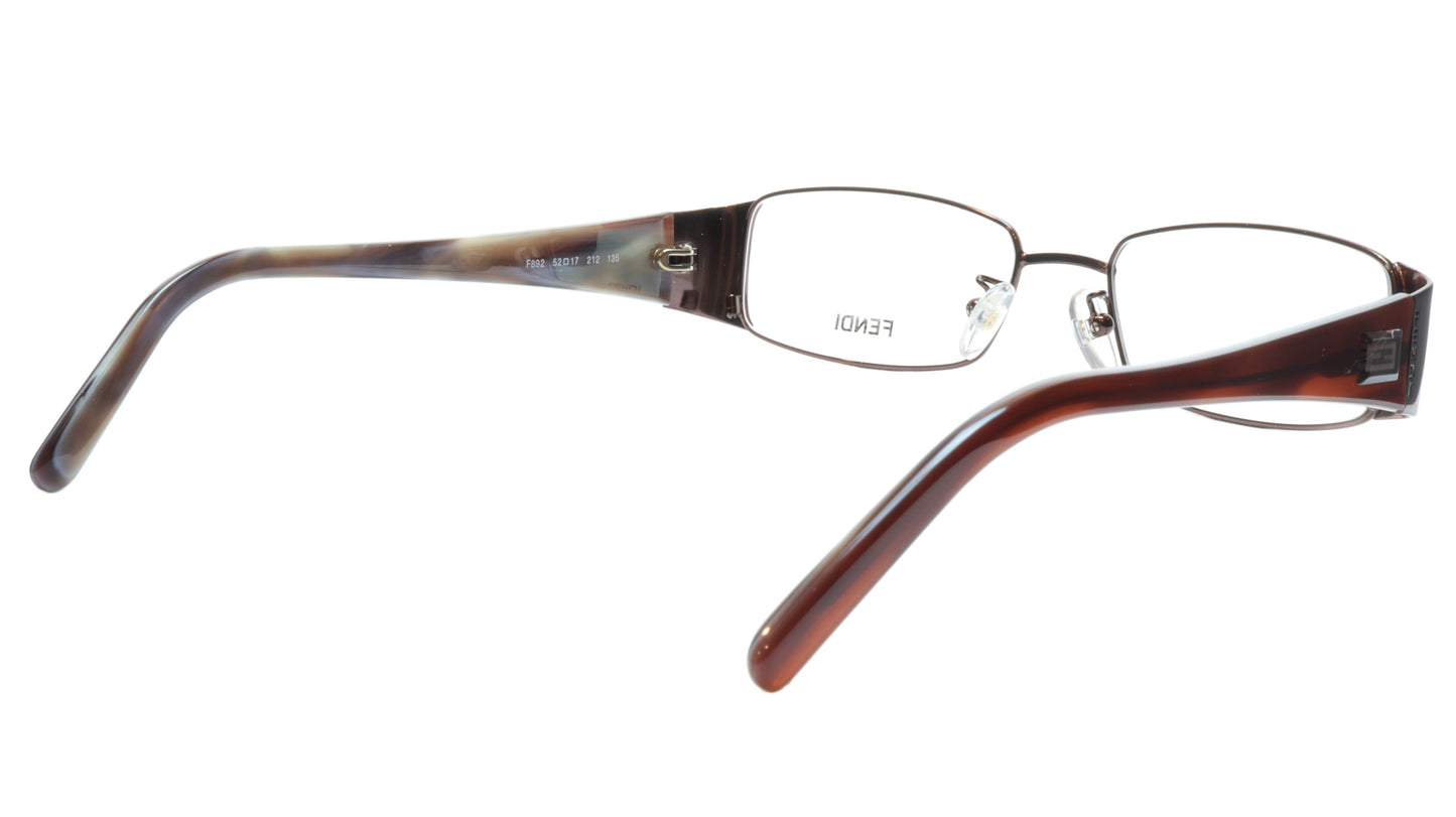 FENDI Eyeglasses Frame F892 (212) Metal Acetate Bronze Italy Made 52-17-135, 28 - Frame Bay