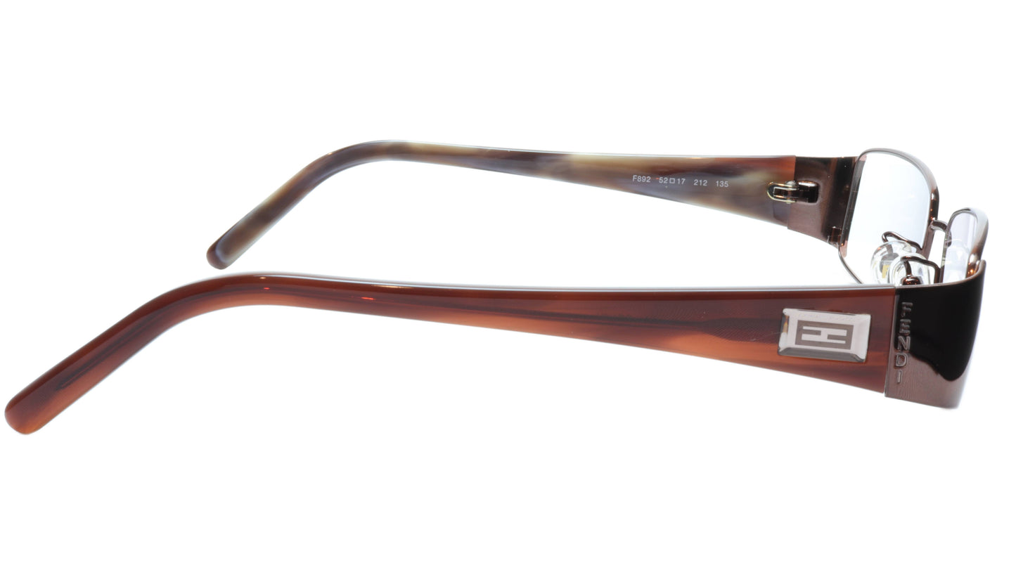 FENDI Eyeglasses Frame F892 (212) Metal Acetate Bronze Italy Made 52-17-135, 28 - Frame Bay