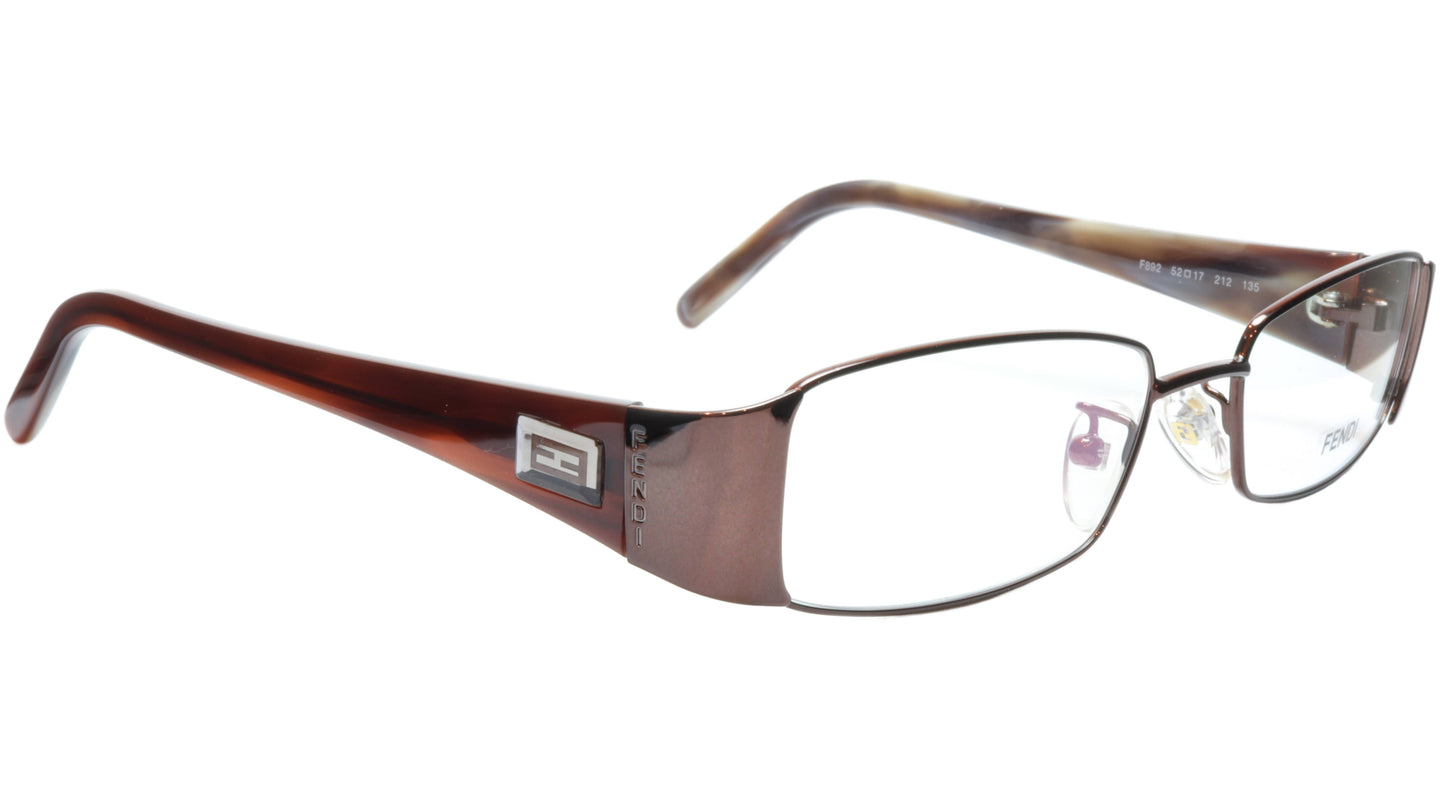 FENDI Eyeglasses Frame F892 (212) Metal Acetate Bronze Italy Made 52-17-135, 28 - Frame Bay