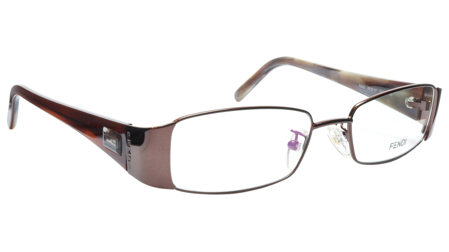 FENDI Eyeglasses Frame F892 (212) Metal Acetate Bronze Italy Made 52-17-135, 28 - Frame Bay
