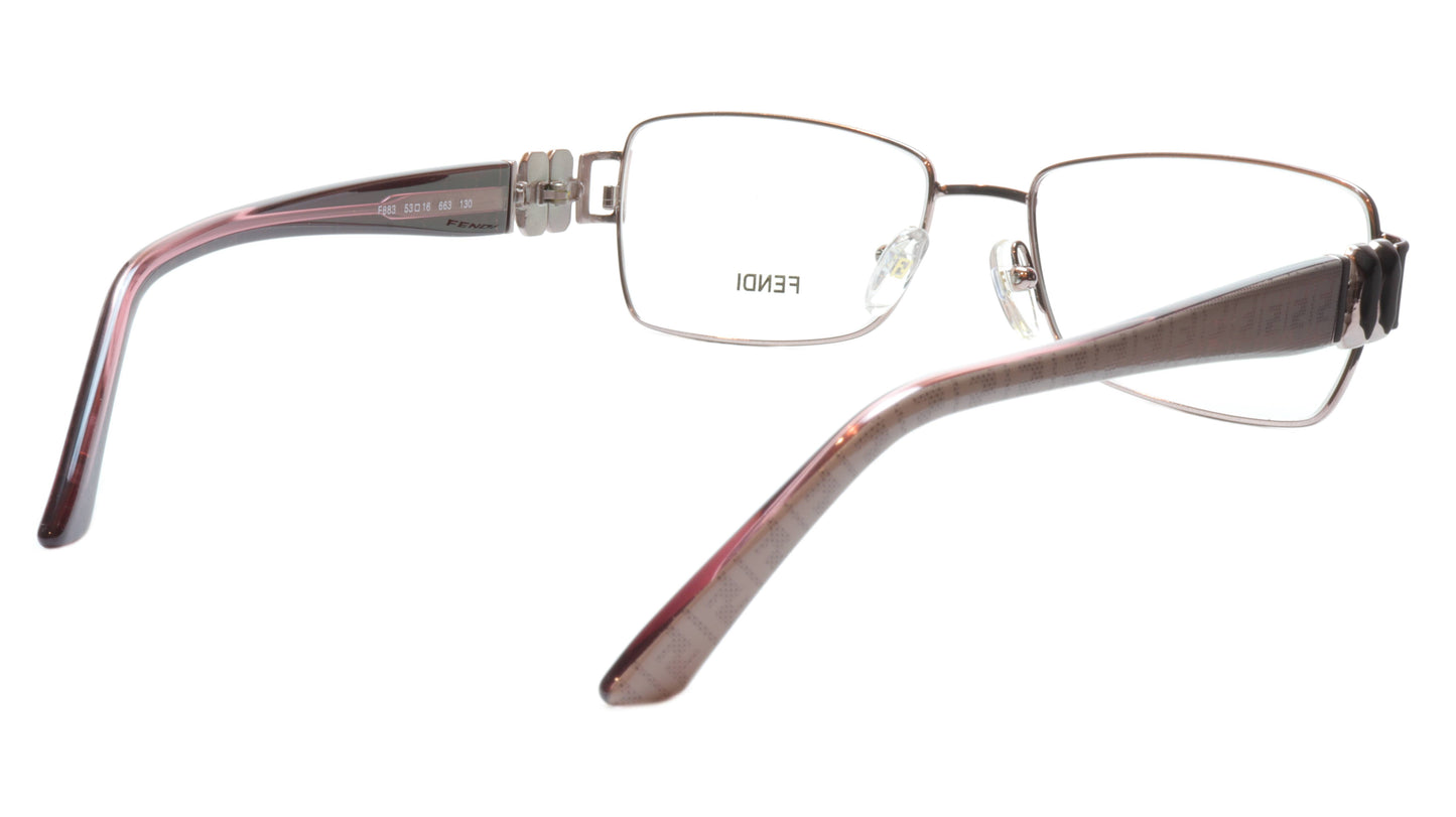 FENDI Eyeglasses Frame F883 (663) Metal Light Violet Italy Made 53-16-130, 33 - Frame Bay
