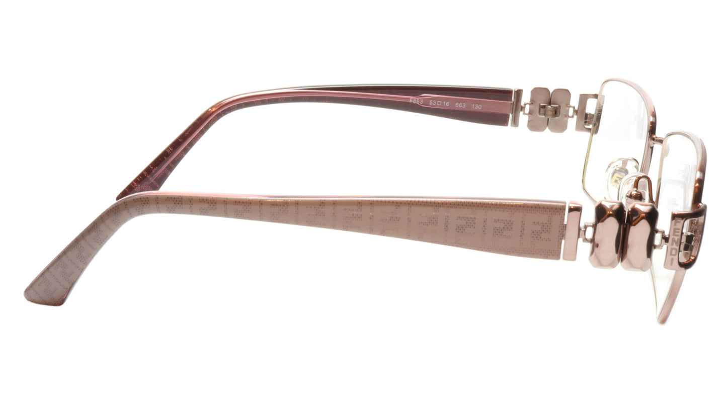 FENDI Eyeglasses Frame F883 (663) Metal Light Violet Italy Made 53-16-130, 33 - Frame Bay