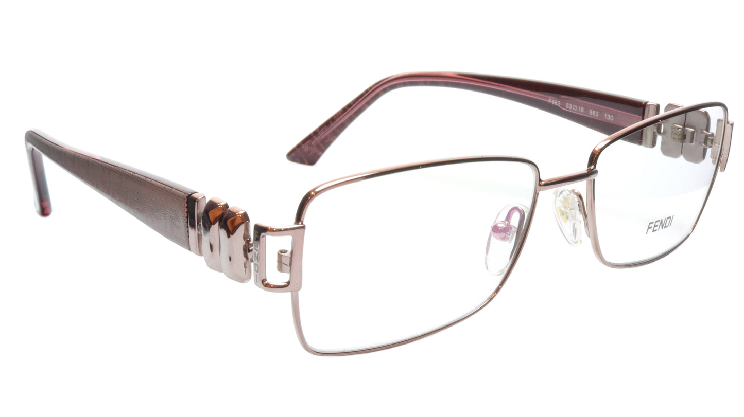 FENDI Eyeglasses Frame F883 (663) Metal Light Violet Italy Made 53-16-130, 33 - Frame Bay