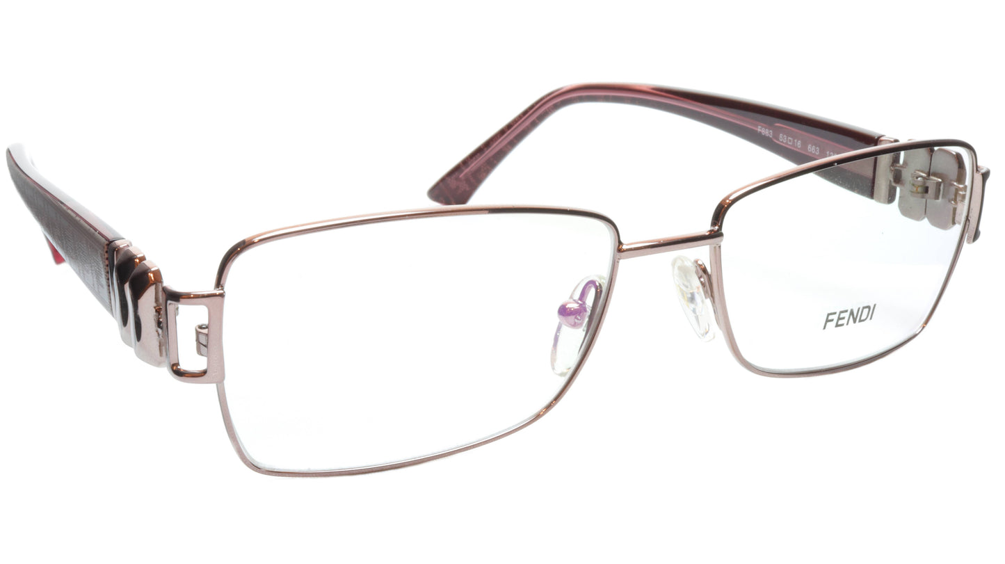 FENDI Eyeglasses Frame F883 (663) Metal Light Violet Italy Made 53-16-130, 33 - Frame Bay