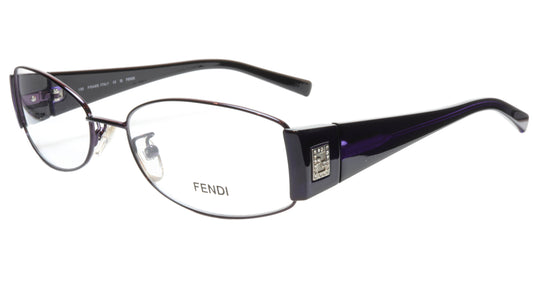 FENDI Eyeglasses Frame F606R (539) Metal Dark Violet Italy Made 54-16-130, 32 - Frame Bay