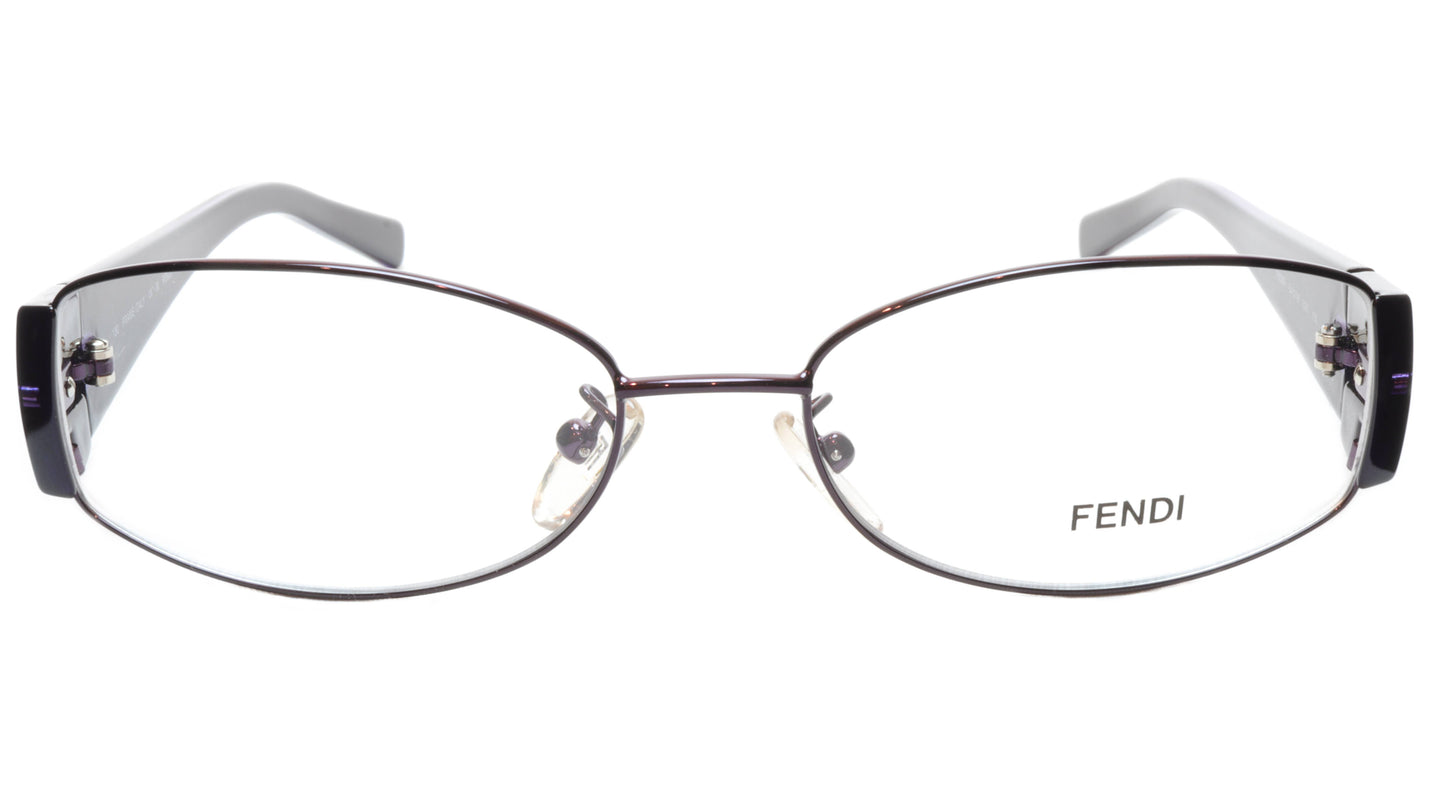 FENDI Eyeglasses Frame F606R (539) Metal Dark Violet Italy Made 54-16-130, 32 - Frame Bay