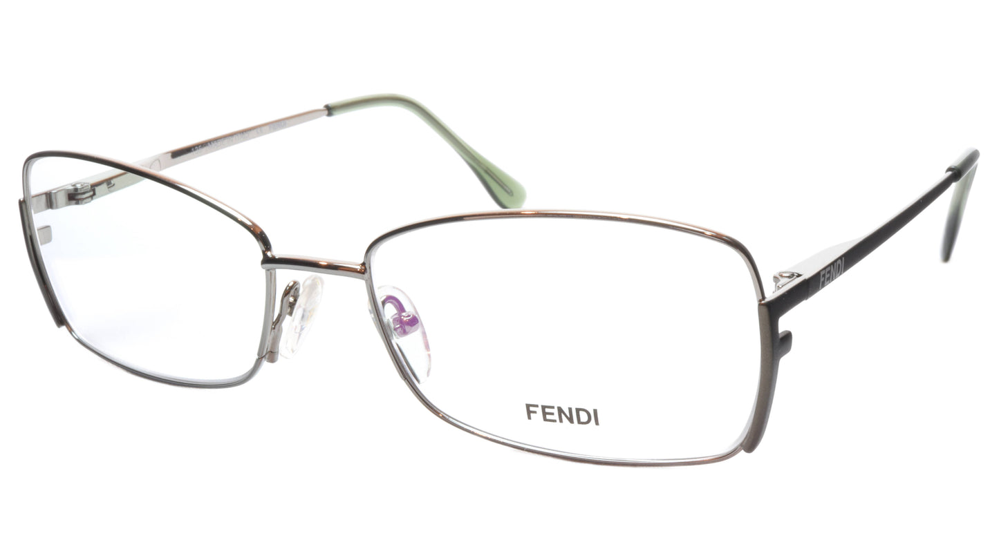 FENDI Eyeglasses Frame F959 (756) Metal Golden Sage Italy Made 54-16-135, 33 - Frame Bay