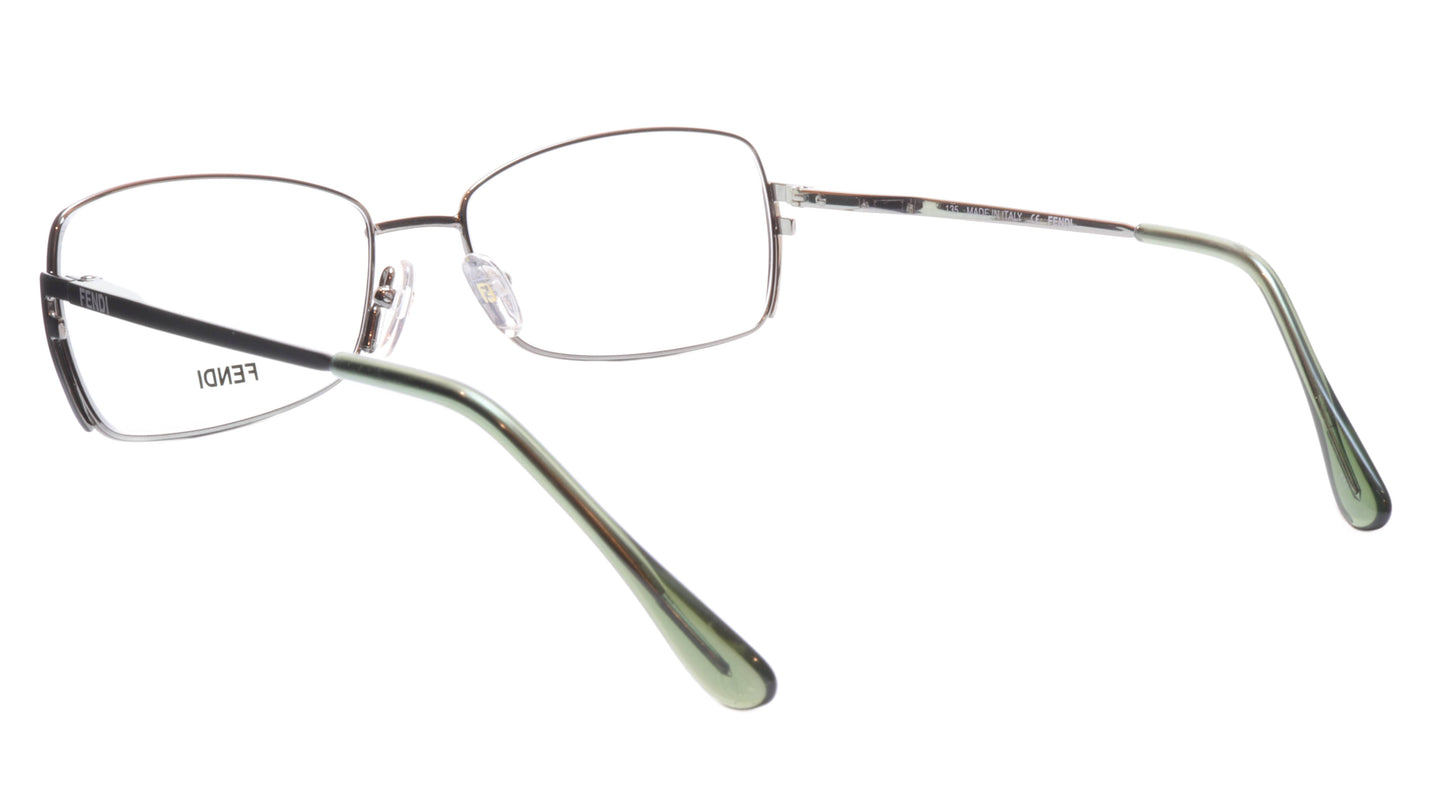 FENDI Eyeglasses Frame F959 (756) Metal Golden Sage Italy Made 54-16-135, 33 - Frame Bay