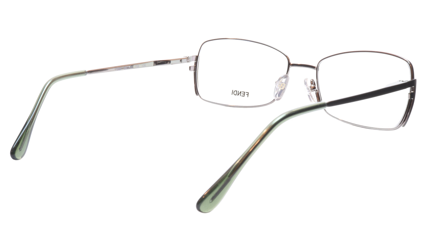 FENDI Eyeglasses Frame F959 (756) Metal Golden Sage Italy Made 54-16-135, 33 - Frame Bay