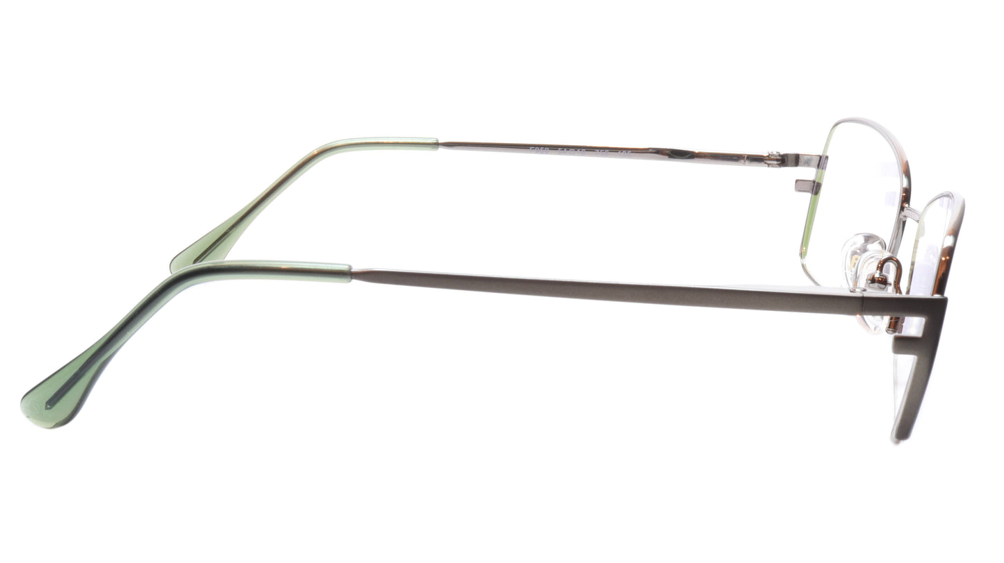 FENDI Eyeglasses Frame F959 (756) Metal Golden Sage Italy Made 54-16-135, 33 - Frame Bay