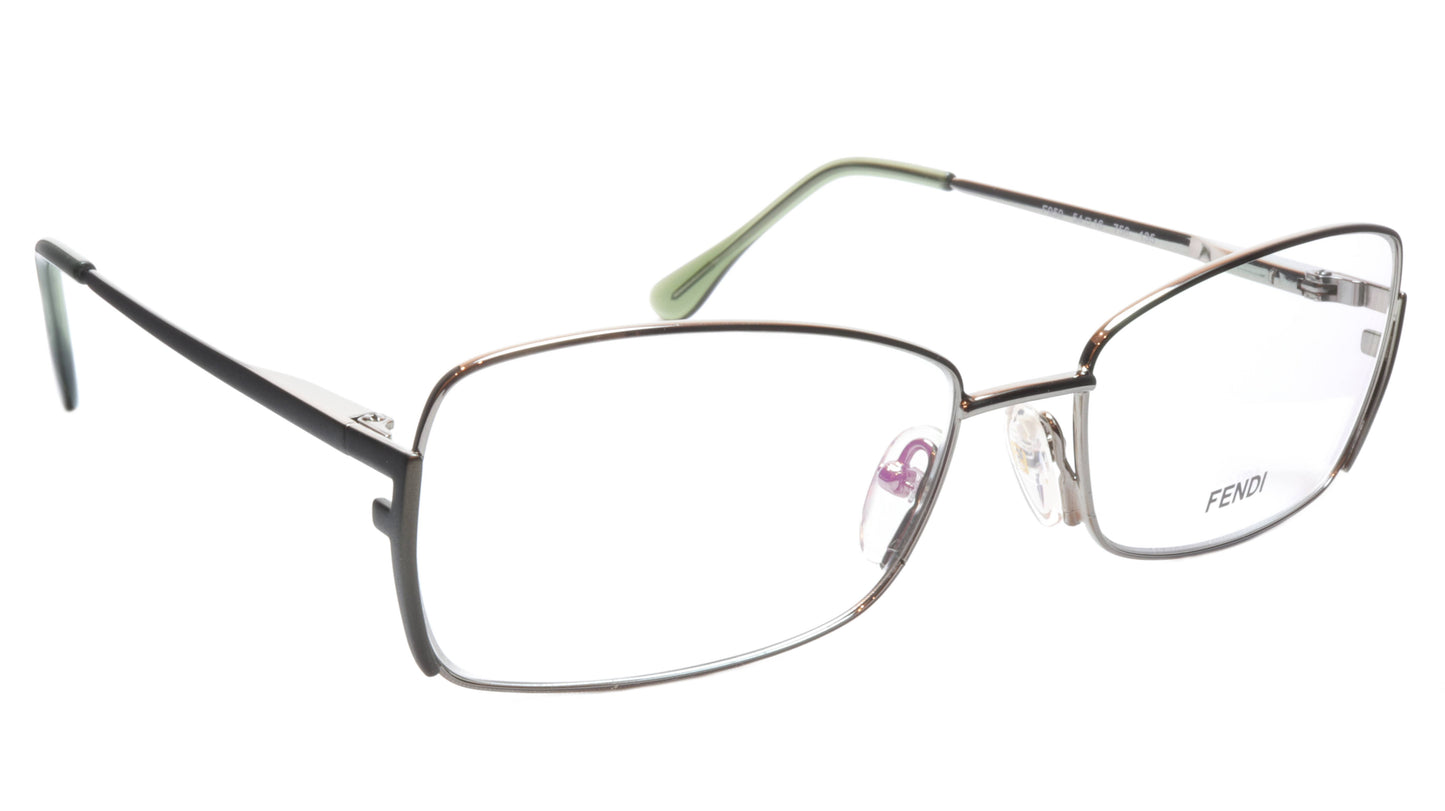 FENDI Eyeglasses Frame F959 (756) Metal Golden Sage Italy Made 54-16-135, 33 - Frame Bay