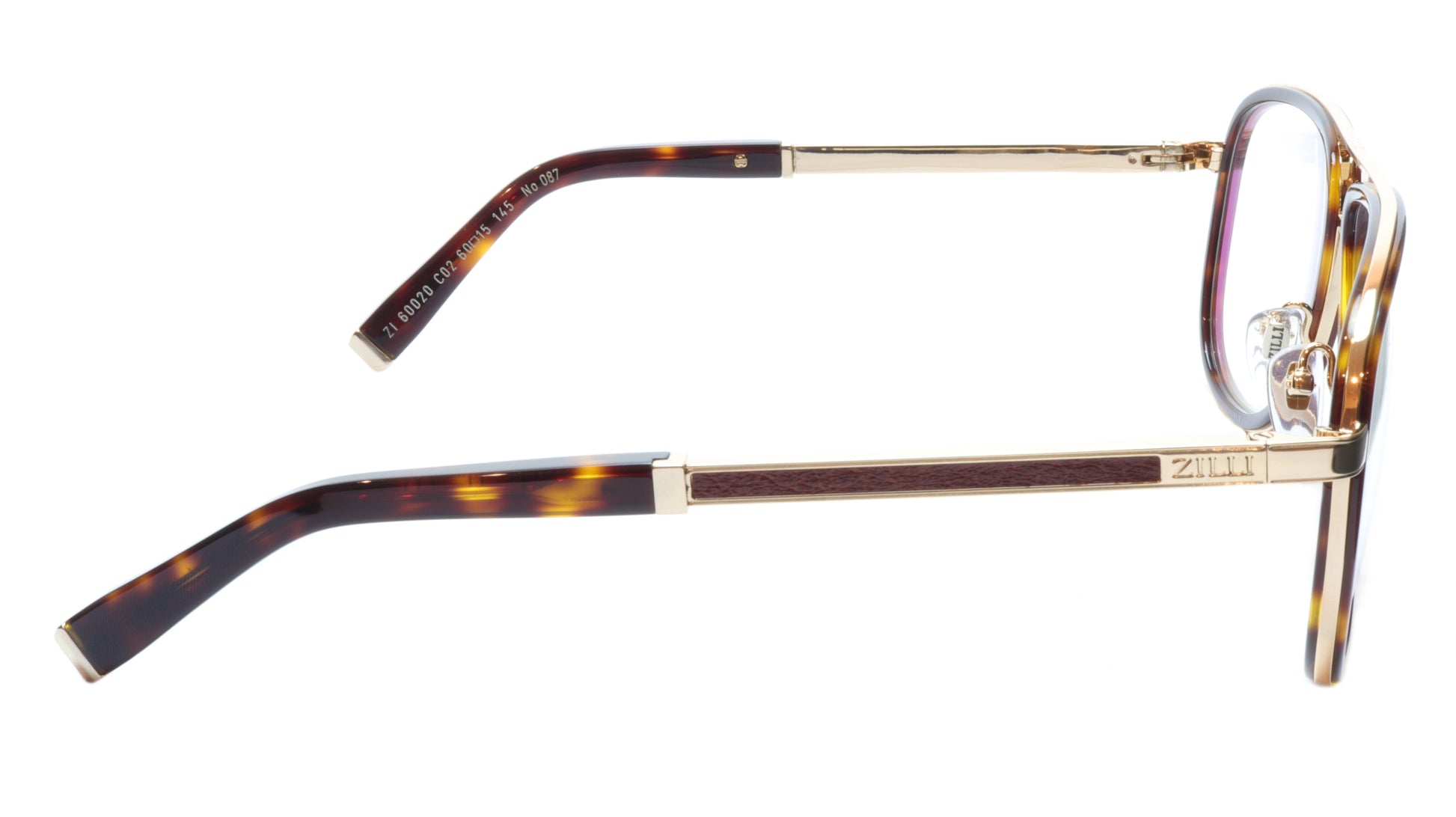 ZILLI Eyeglasses Frame Titanium Acetate Gold Scale France Made ZI60020 C02 - Frame Bay