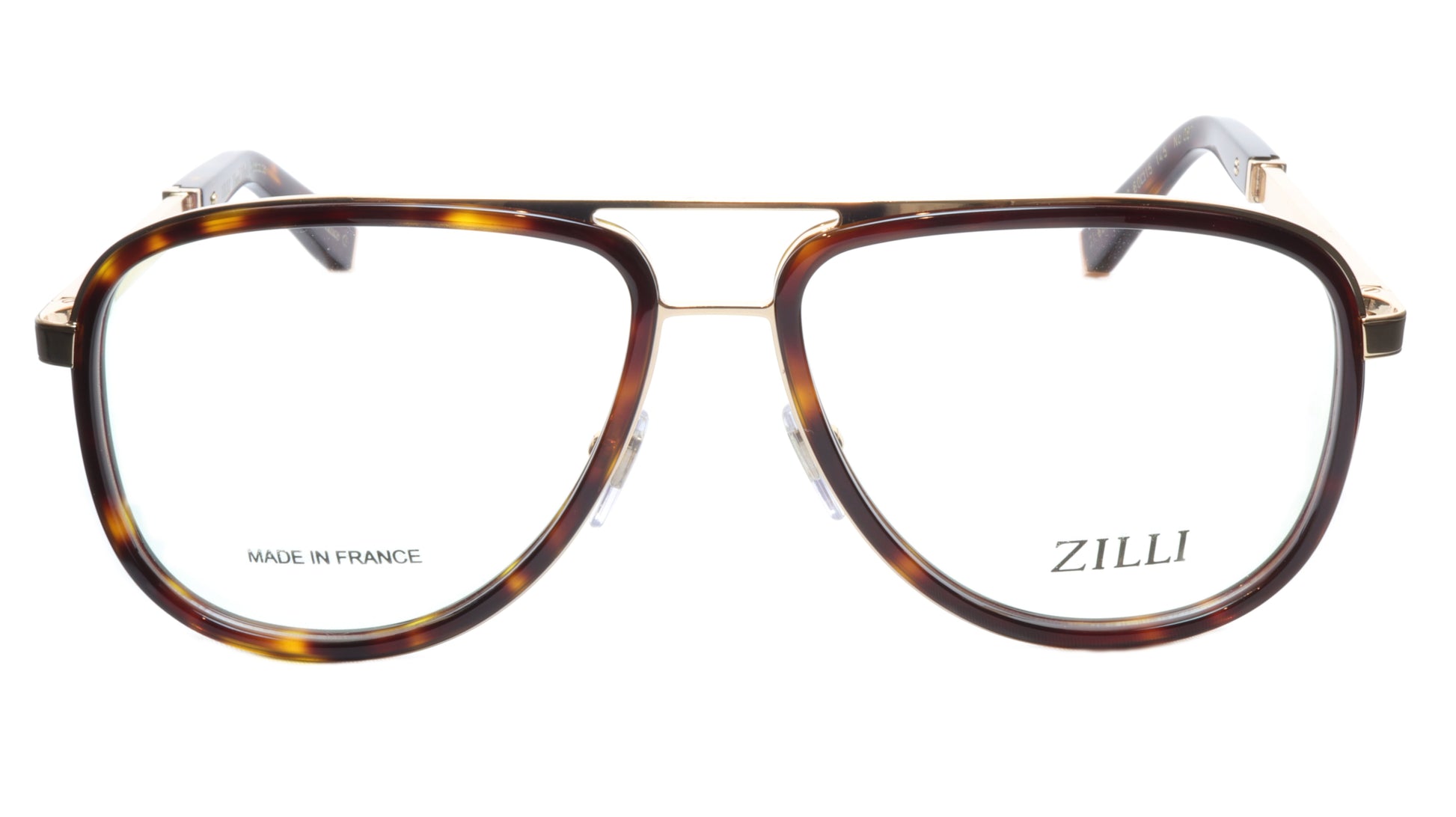 ZILLI Eyeglasses Frame Titanium Acetate Gold Scale France Made ZI60020 C02 - Frame Bay