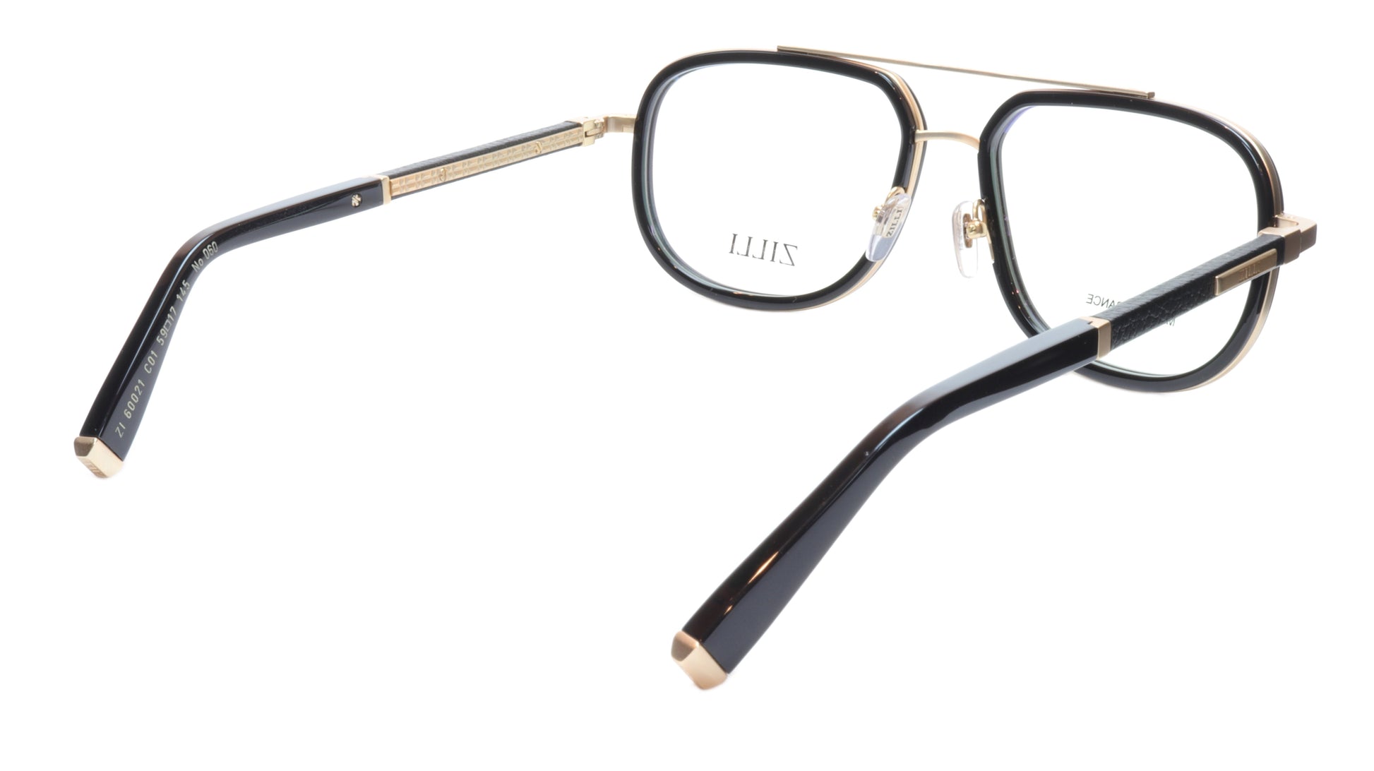 ZILLI Eyeglasses Frame Titanium Acetate Black Gold France Made ZI60021 C01 - Frame Bay