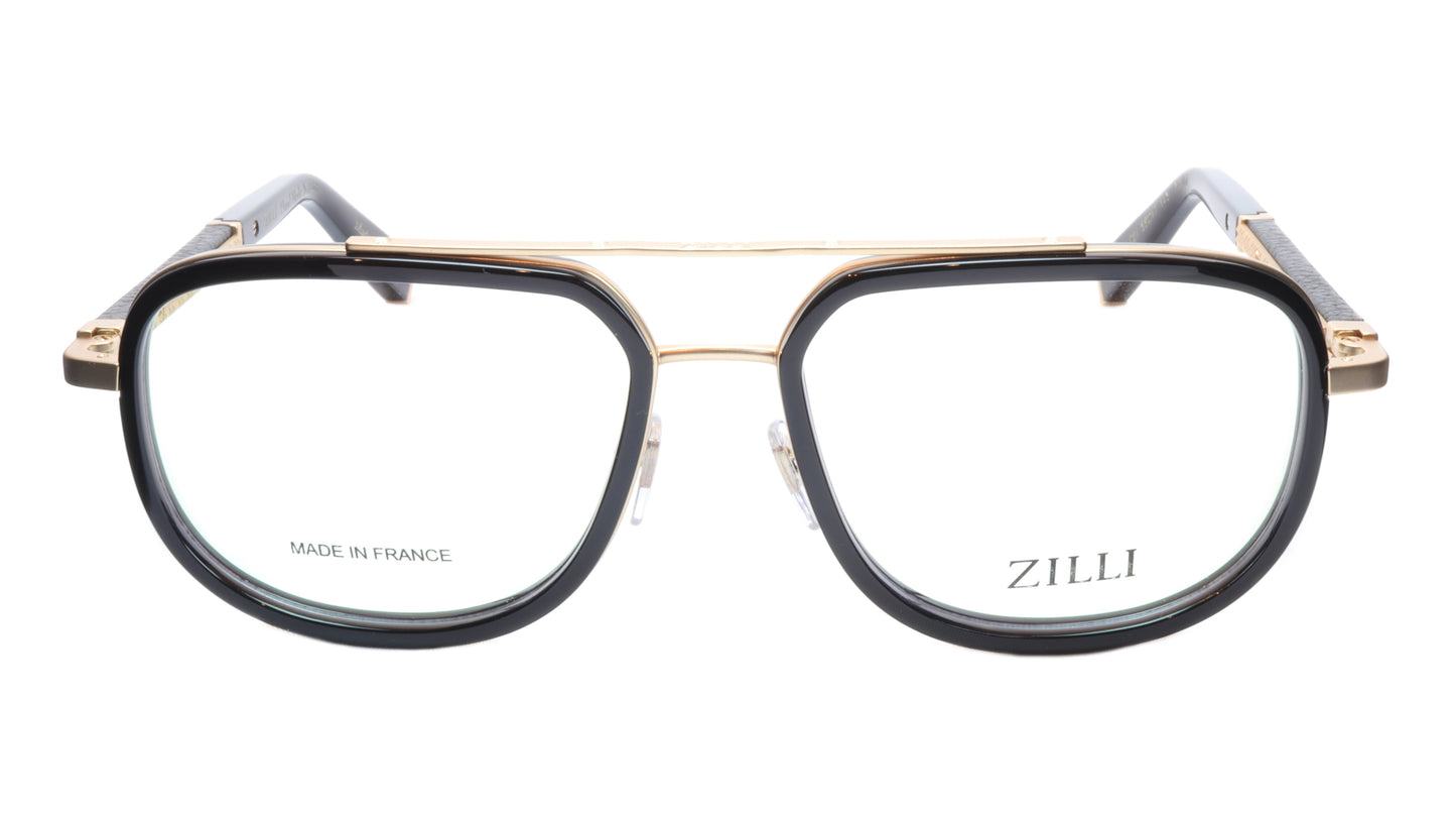 ZILLI Eyeglasses Frame Titanium Acetate Black Gold France Made ZI60021 C01 - Frame Bay