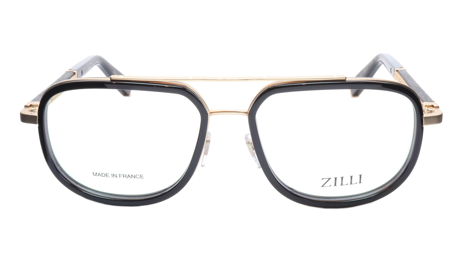 ZILLI Eyeglasses Frame Titanium Acetate Black Gold France Made ZI60021 C01 - Frame Bay