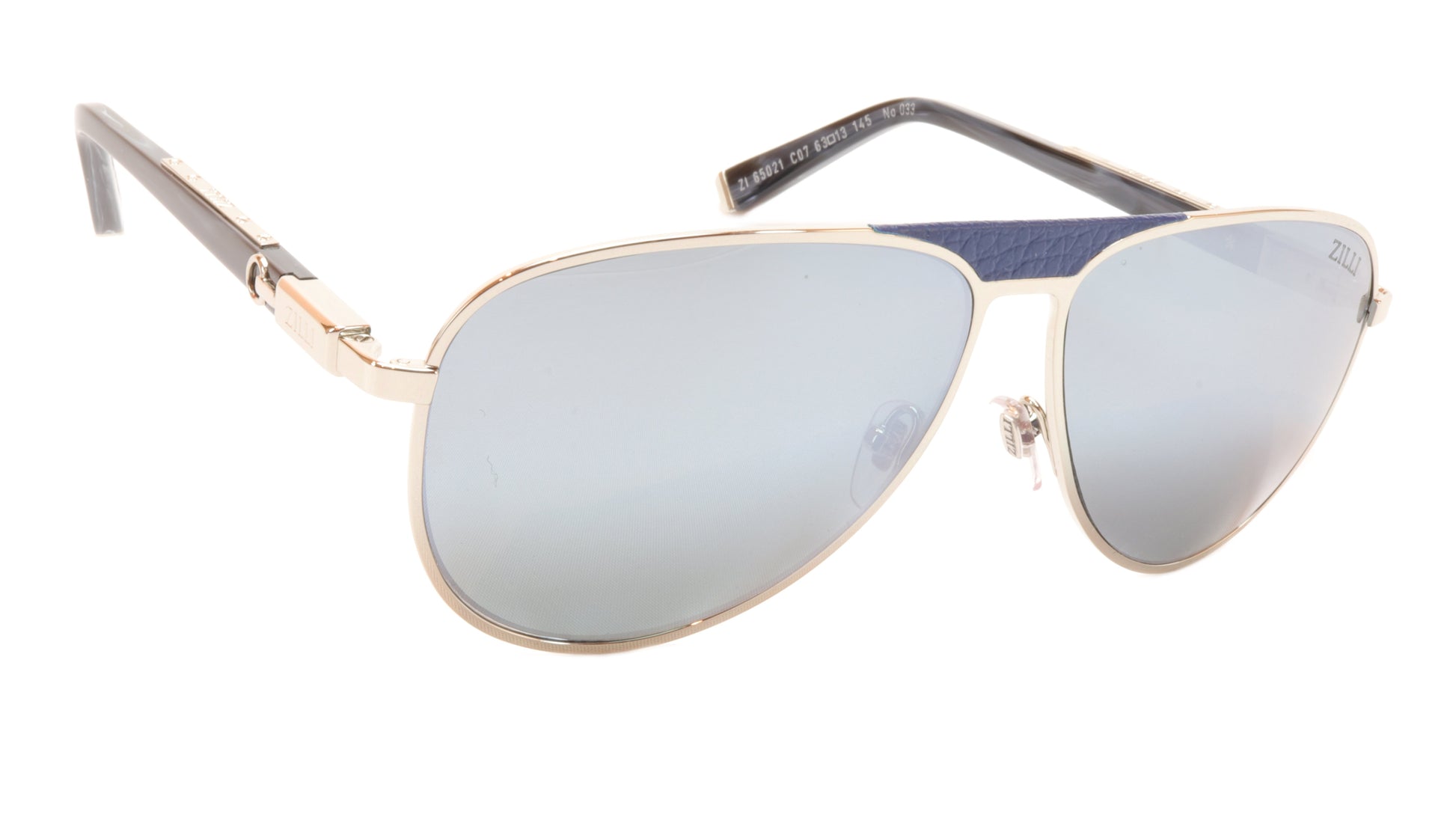 ZILLI Sunglasses Titanium Acetate Leather Polarized France ZI 65021 C07 - Frame Bay