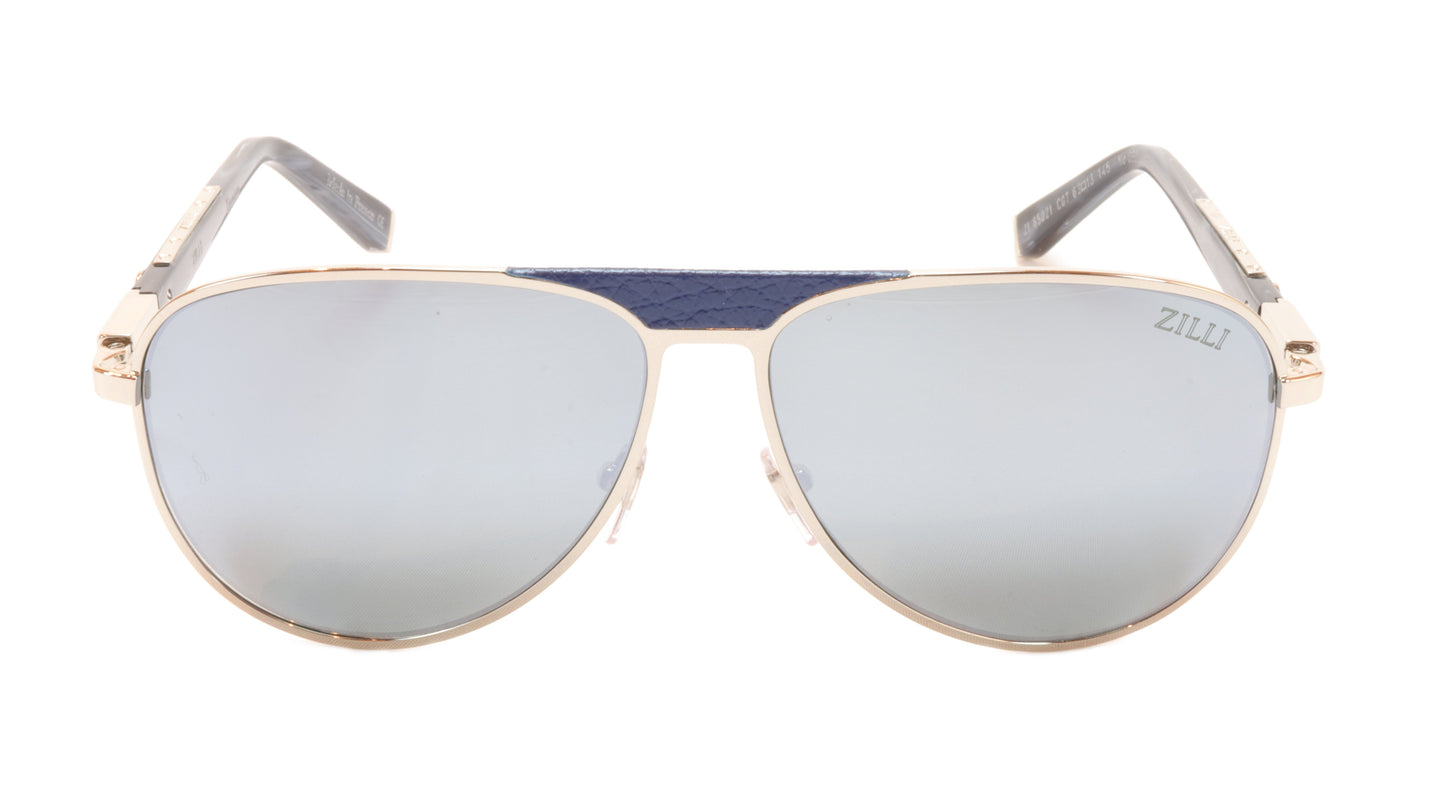 ZILLI Sunglasses Titanium Acetate Leather Polarized France ZI 65021 C07 - Frame Bay