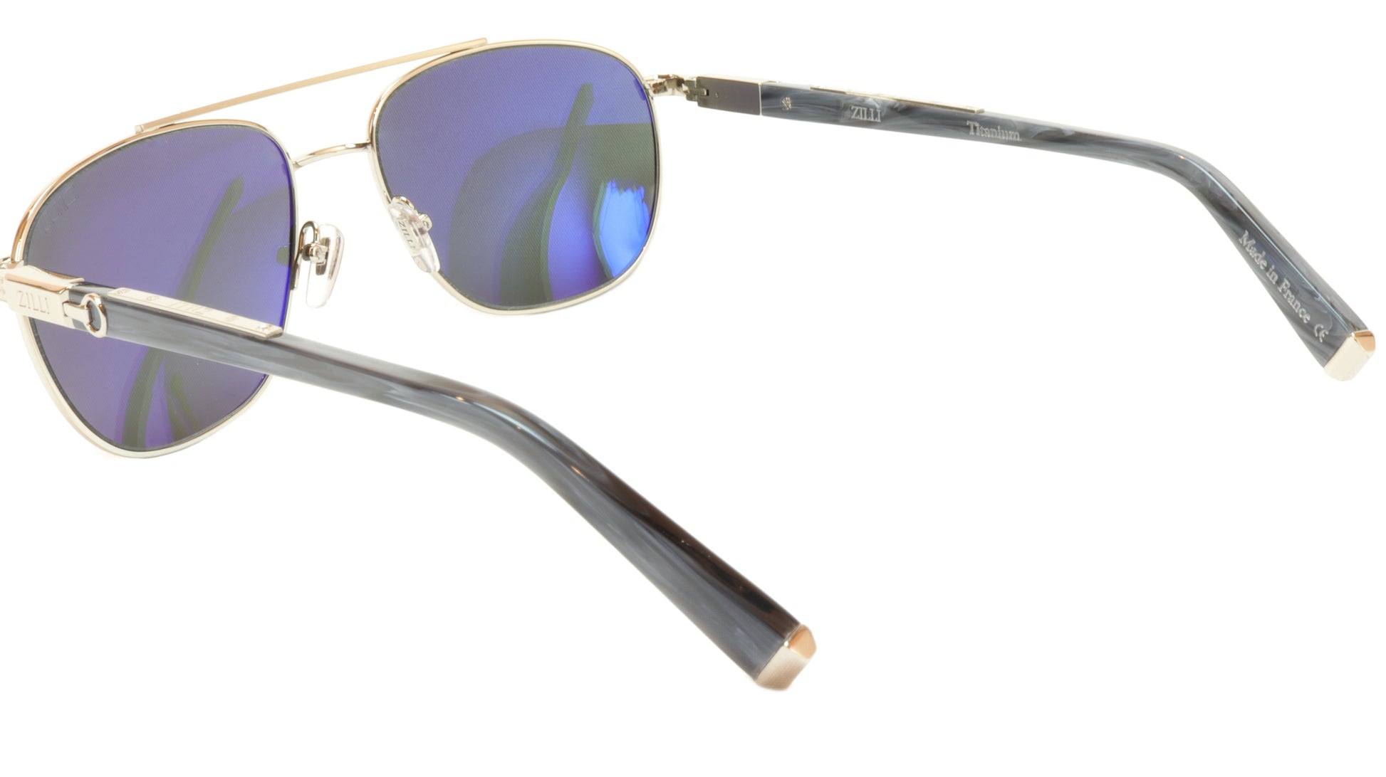 ZILLI Sunglasses Titanium Acetate Bright Silver Polarized France ZI 65020 C07 - Frame Bay