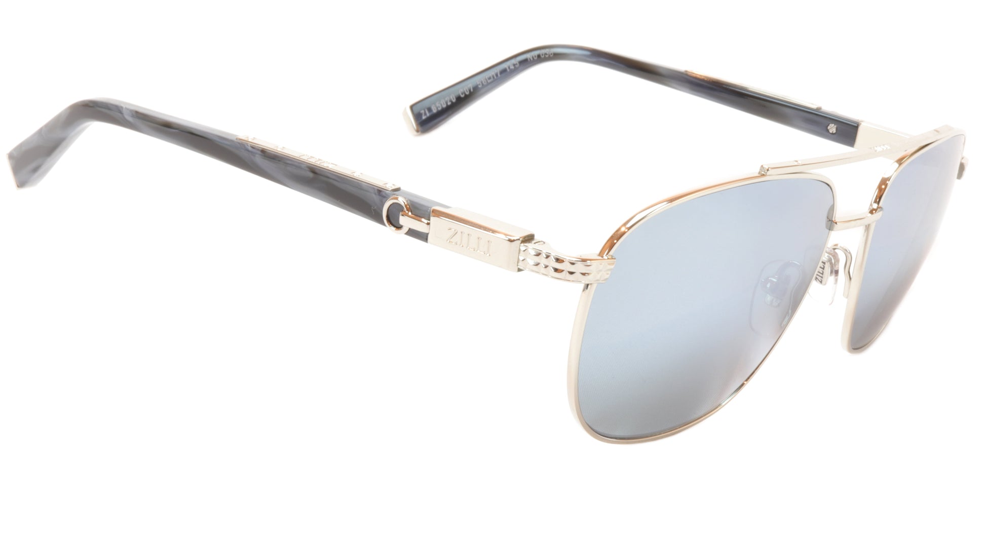 ZILLI Sunglasses Titanium Acetate Bright Silver Polarized France ZI 65020 C07 - Frame Bay