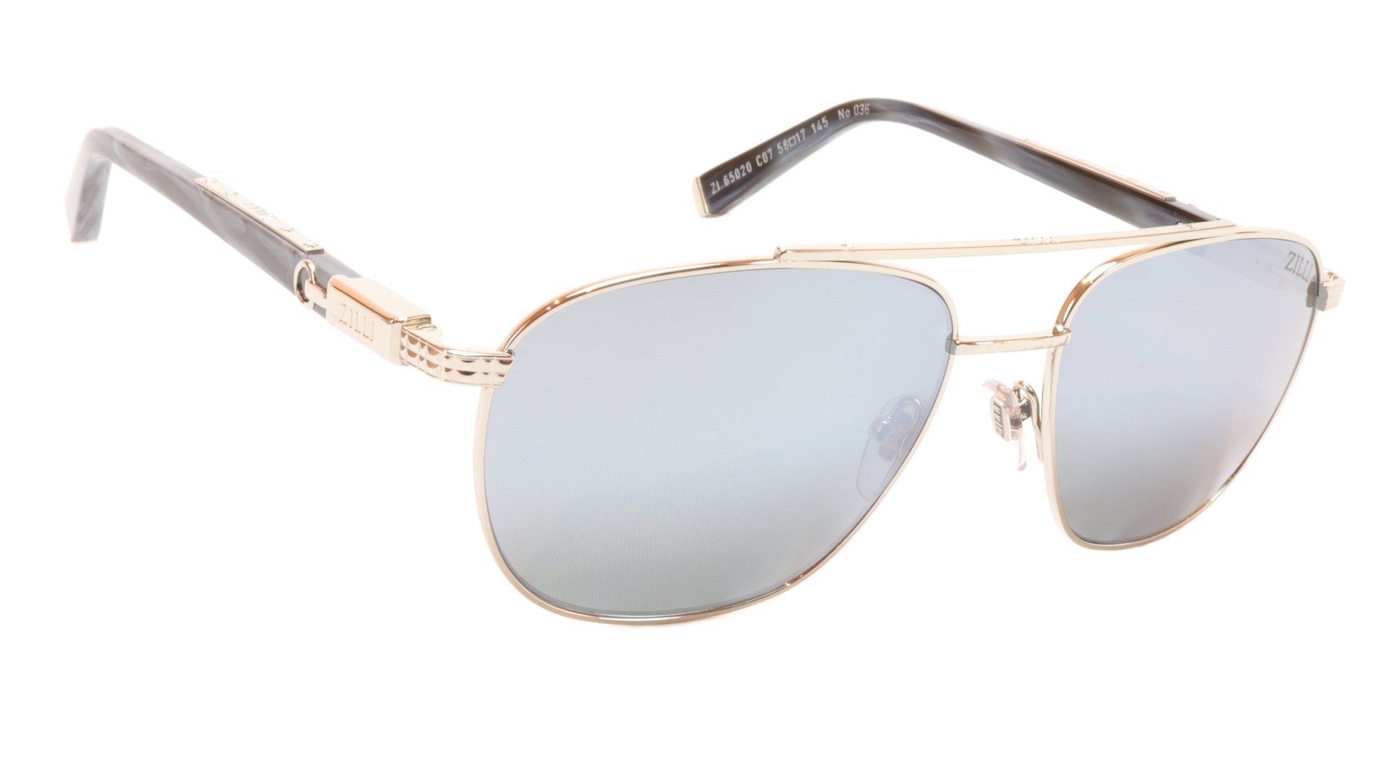 ZILLI Sunglasses Titanium Acetate Bright Silver Polarized France ZI 65020 C07 - Frame Bay