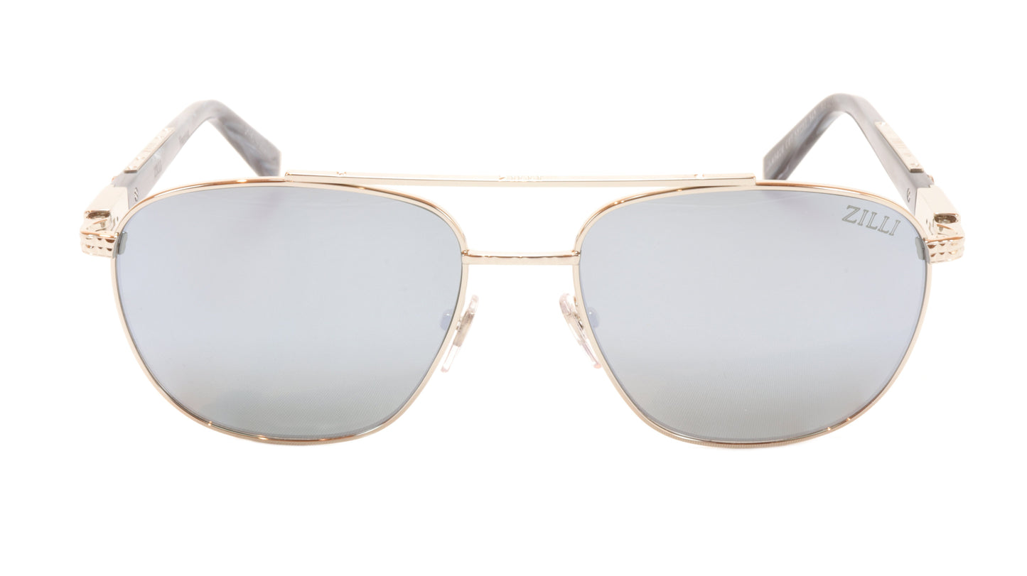 ZILLI Sunglasses Titanium Acetate Bright Silver Polarized France ZI 65020 C07 - Frame Bay