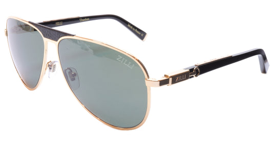 ZILLI Sunglasses Titanium Acetate Leather Polarized France ZI 65021 C01 - Frame Bay