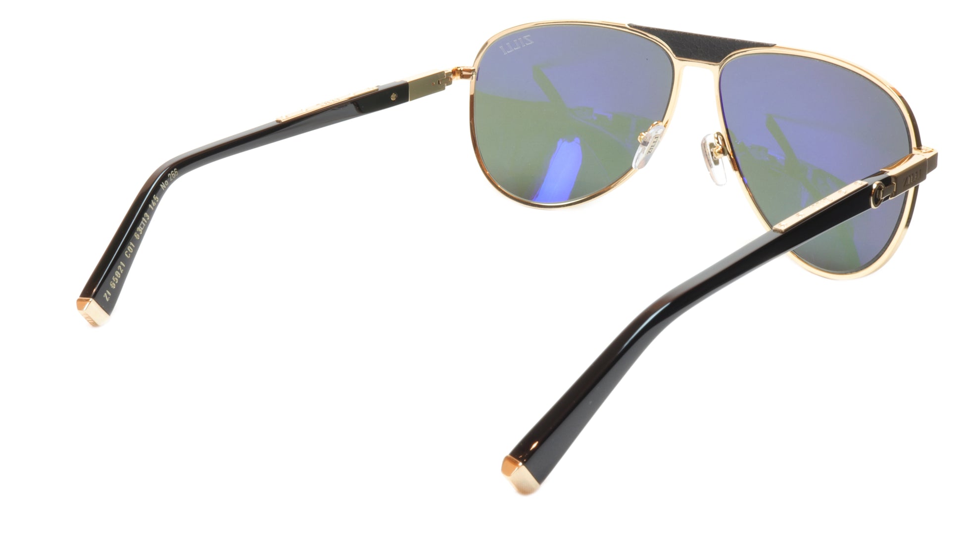 ZILLI Sunglasses Titanium Acetate Leather Polarized France ZI 65021 C01 - Frame Bay