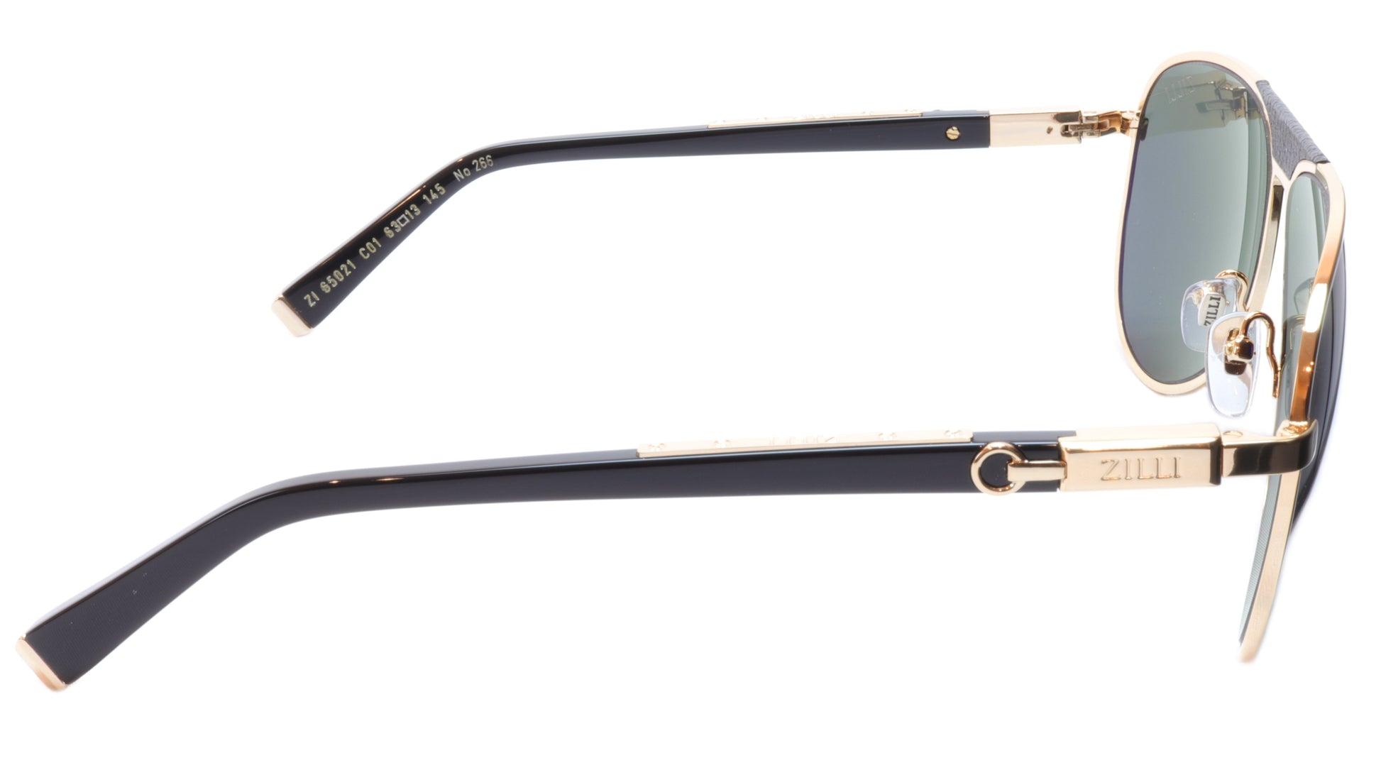 ZILLI Sunglasses Titanium Acetate Leather Polarized France ZI 65021 C01 - Frame Bay
