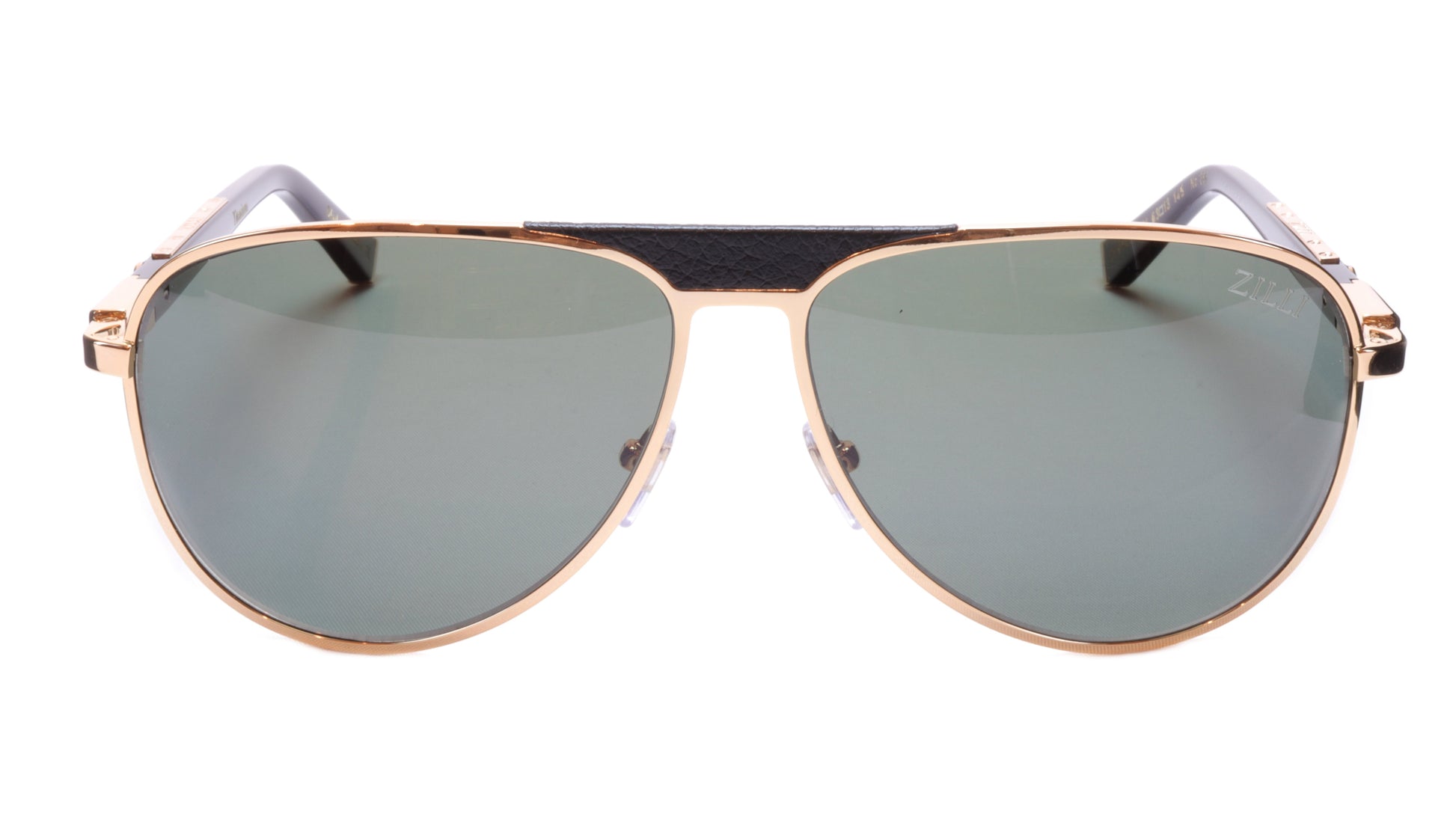 ZILLI Sunglasses Titanium Acetate Leather Polarized France ZI 65021 C01 - Frame Bay