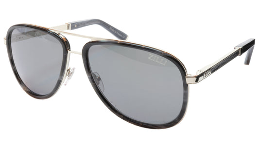 ZILLI Sunglasses Titanium Acetate Leather Polarized France ZI 65017 C03 - Frame Bay