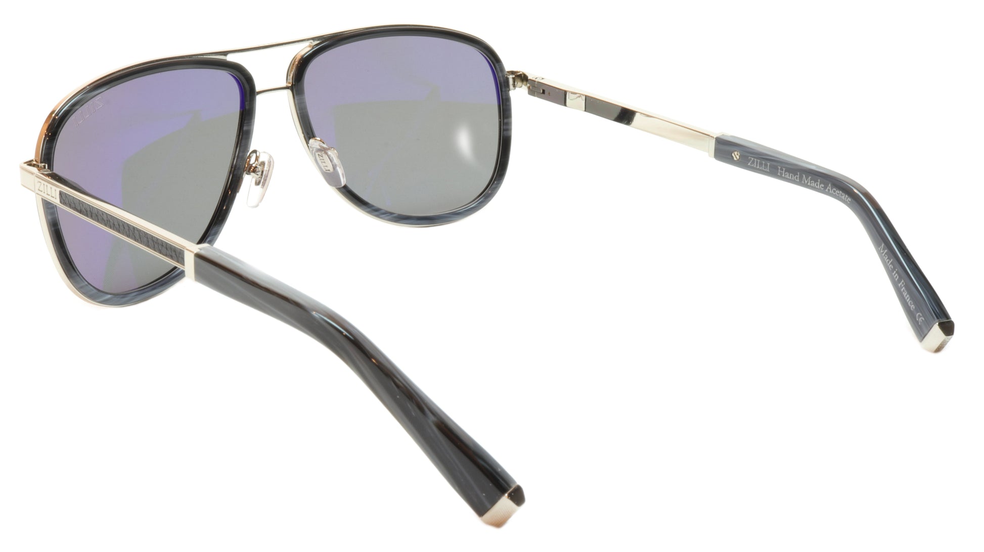 ZILLI Sunglasses Titanium Acetate Leather Polarized France ZI 65017 C03 - Frame Bay