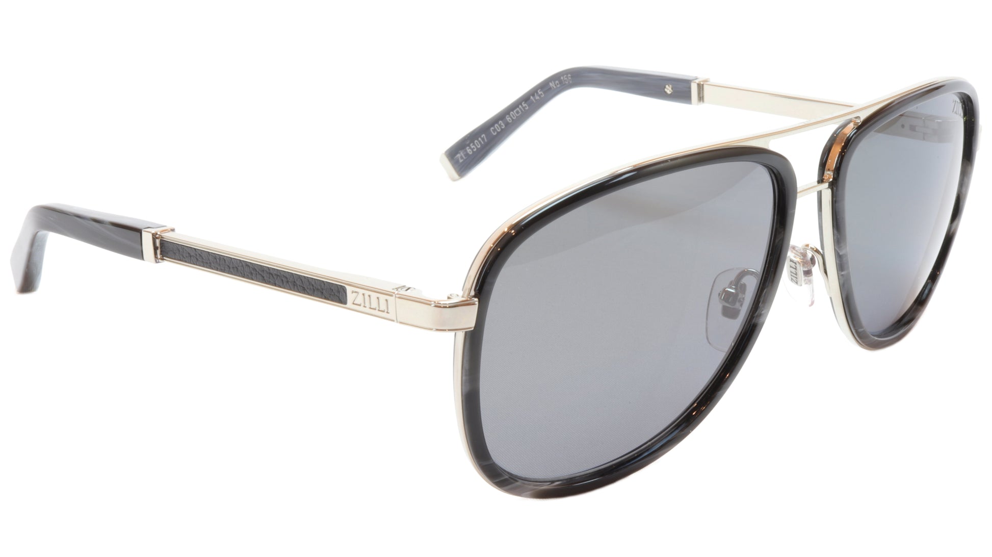 ZILLI Sunglasses Titanium Acetate Leather Polarized France ZI 65017 C03 - Frame Bay