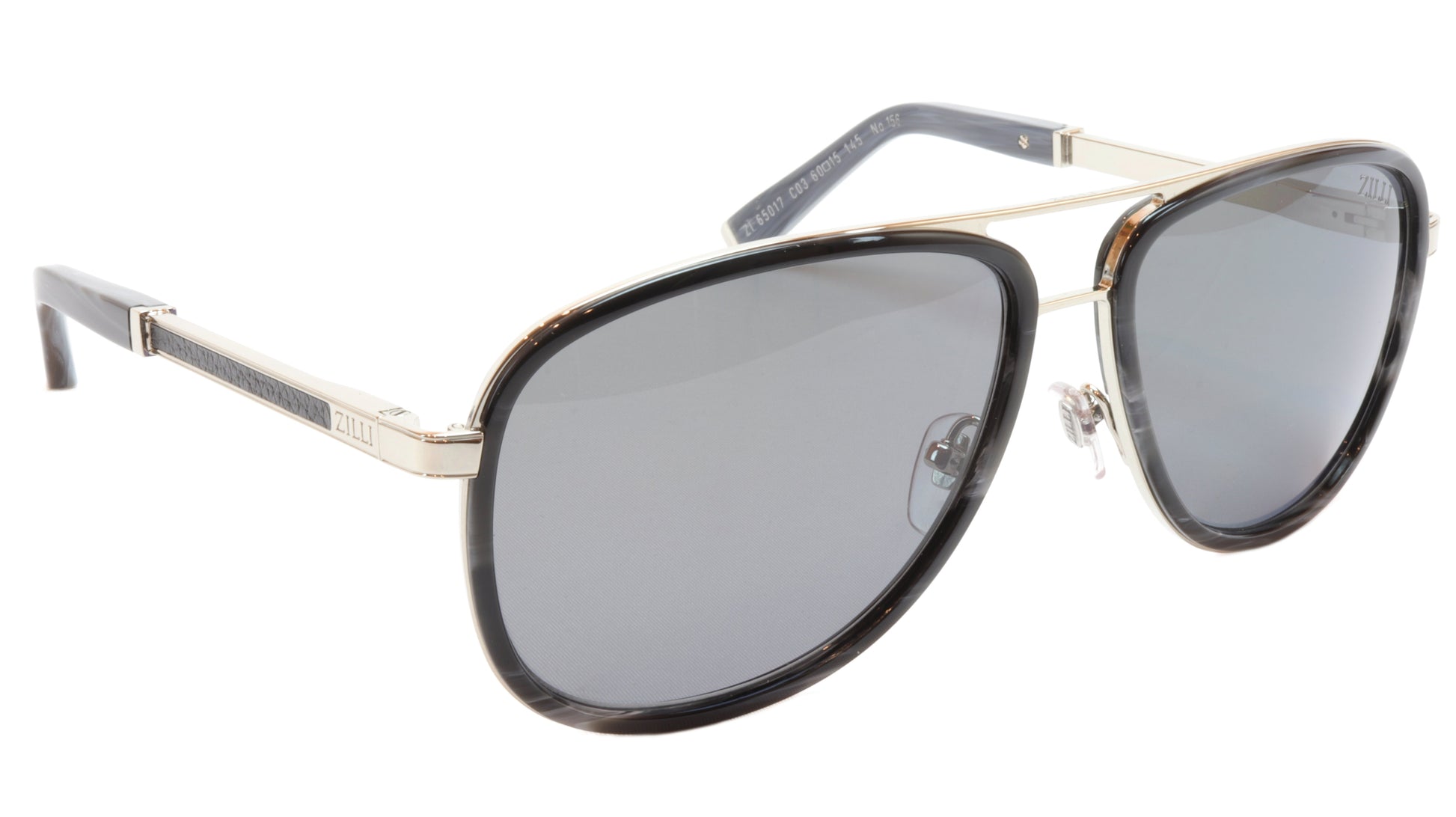 ZILLI Sunglasses Titanium Acetate Leather Polarized France ZI 65017 C03 - Frame Bay
