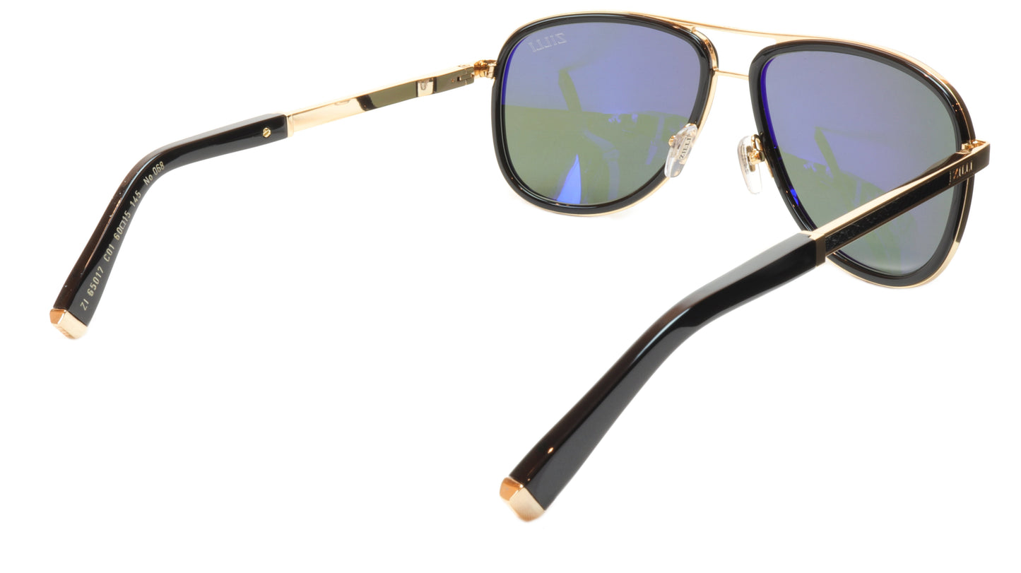 ZILLI Sunglasses Titanium Acetate Leather Polarized France ZI 65017 C01 - Frame Bay