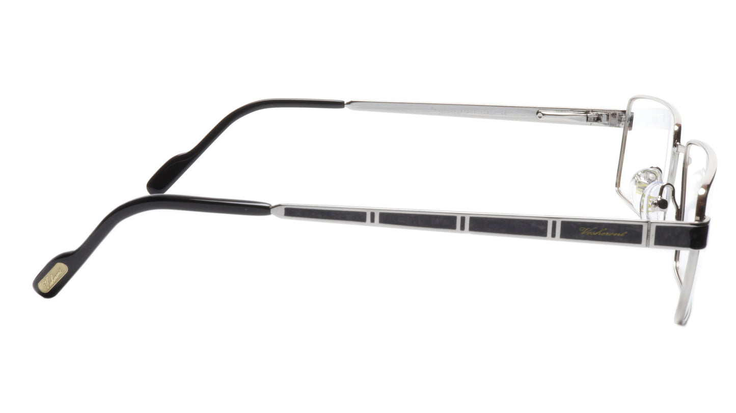Paul Vosheront Eyeglasses Frame PV323 C2 Gold Plated Wood Italy 57-17-145 32 - Frame Bay