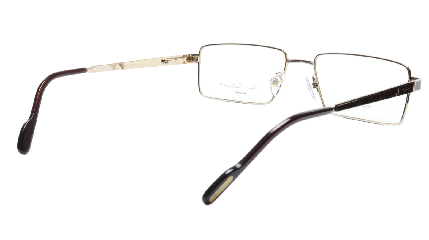 Paul Vosheront Eyeglasses Frame PV323 C1 Gold Plated Wood Italy 57-17-145 32 - Frame Bay