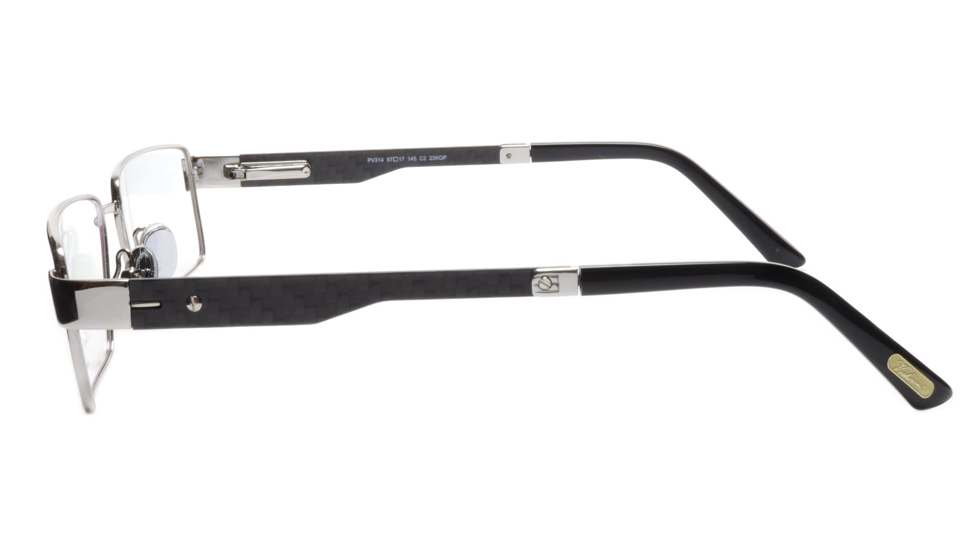 Paul Vosheront Eyeglasses Frame PV314 C2 Gold Plated Carbon Italy 57-17-145 31 - Frame Bay