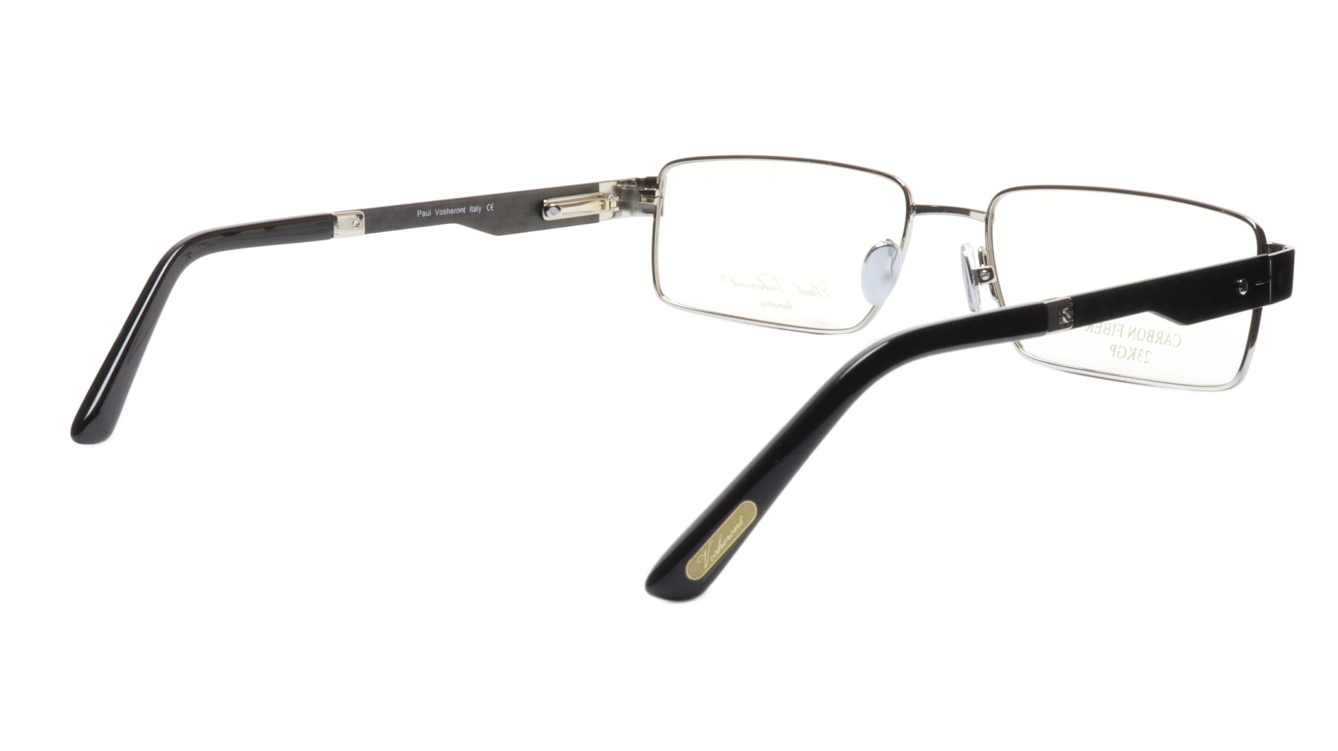 Paul Vosheront Eyeglasses Frame PV314 C2 Gold Plated Carbon Italy 57-17-145 31 - Frame Bay