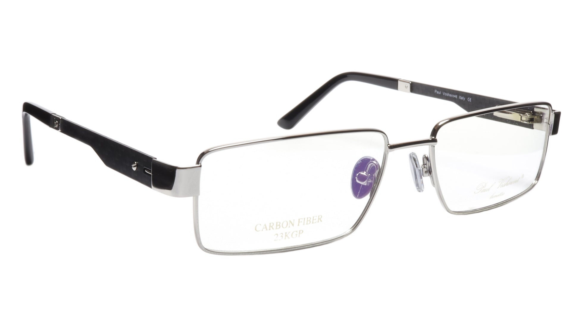Paul Vosheront Eyeglasses Frame PV314 C2 Gold Plated Carbon Italy 57-17-145 31 - Frame Bay