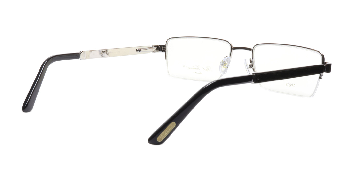 Paul Vosheront Eyeglasses Frame PV339 C2 Gold Plated Wood Italy 56-19-145 31 - Frame Bay