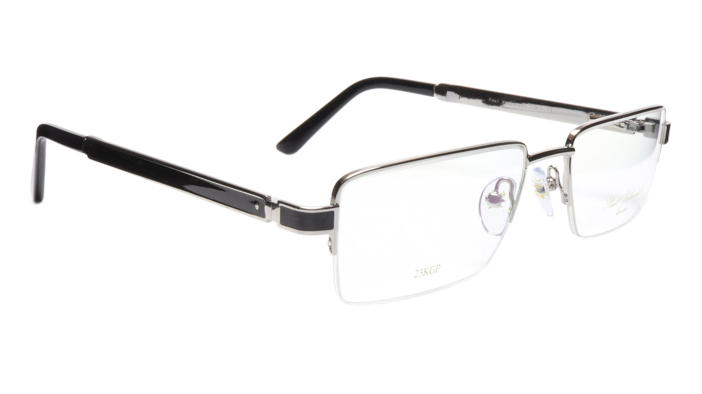 Paul Vosheront Eyeglasses Frame PV339 C2 Gold Plated Wood Italy 56-19-145 31 - Frame Bay